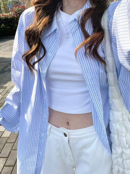 Ocean Striped Overshirt